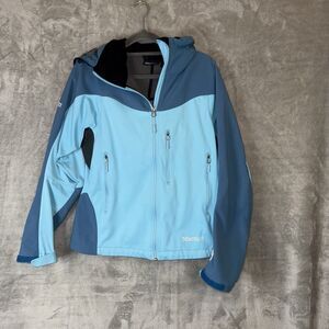 Marmot Women's Windstopper Softshell Fleece Lined Jacket Size Med Blue Outdoor